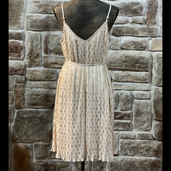 NWOT Express- Metallic Pleated Mini Dress, Size M - Picture 6 of 6